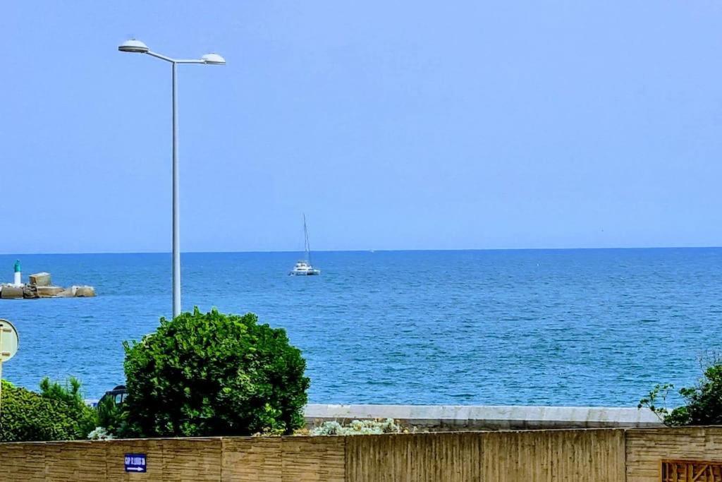 Le Marty 7 Vue Mer Centre Terrasse Garage Piscine Climatisation Sete Bagian luar foto