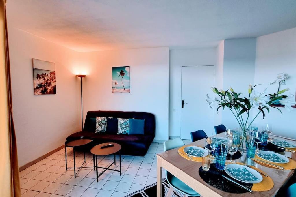 Le Marty 7 Vue Mer Centre Terrasse Garage Piscine Climatisation Sete Bagian luar foto
