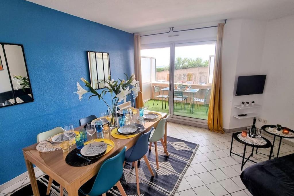 Le Marty 7 Vue Mer Centre Terrasse Garage Piscine Climatisation Sete Bagian luar foto