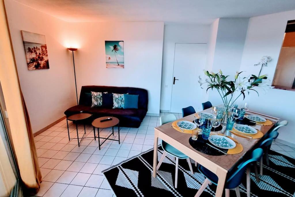 Le Marty 7 Vue Mer Centre Terrasse Garage Piscine Climatisation Sete Bagian luar foto